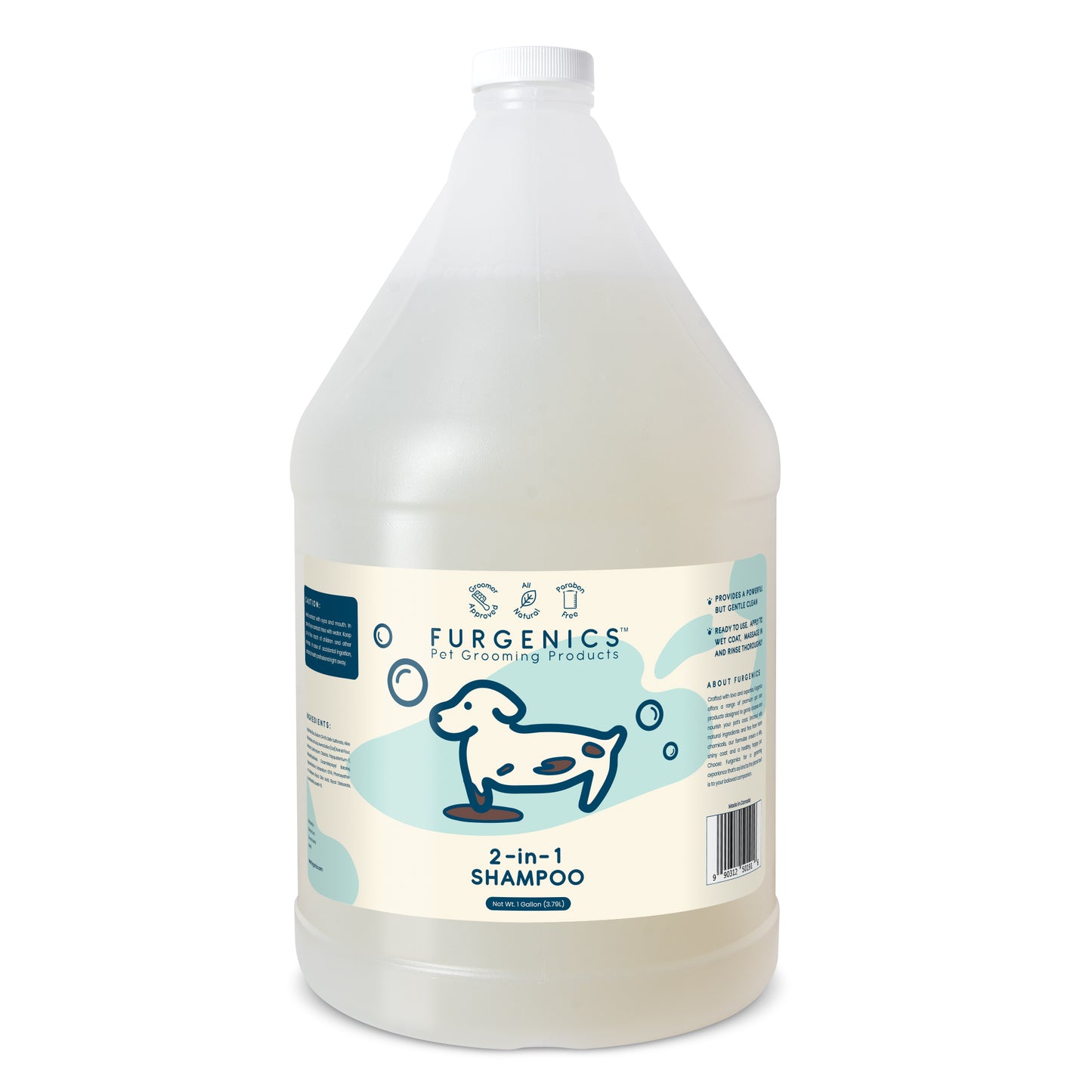 2-in-1 Hypoallergenic Shampoo and Conditioner Gallon For Grooming Professionals — 128oz professional concentrate for grooming salons